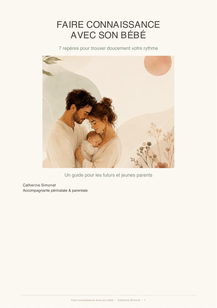 Couverture du guide Faire connaissance avec son bébé